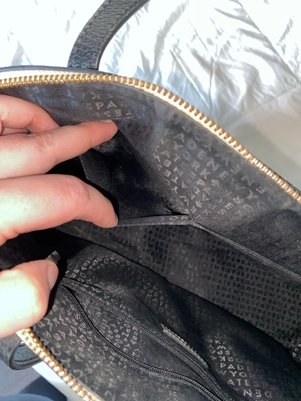 Kate spade two-tone pebble leather tote